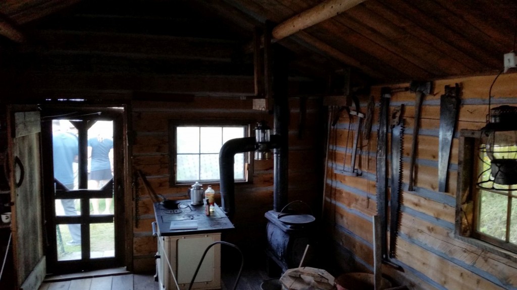 Inside one of the restored fishing cabins on Manitou Island