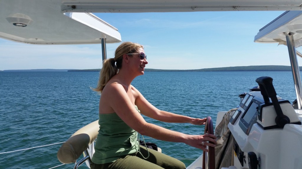 Jodi at the helm